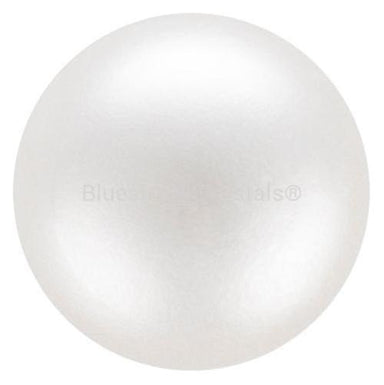 Preciosa Pearls Button (Half Drilled) White-Preciosa Pearls-6mm - Pack of 10-Bluestreak Crystals