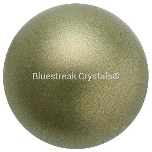 Preciosa Pearls Round (Half Drilled) Light Green-Preciosa Pearls-4mm - Pack of 10-Bluestreak Crystals