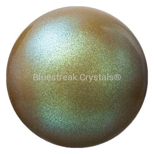 Preciosa Pearls Round (Half Drilled) Pearlescent Khaki-Preciosa Pearls-4mm - Pack of 10-Bluestreak Crystals