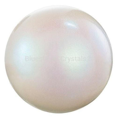 Preciosa Pearls Round (Half Drilled) Pearlescent White-Preciosa Pearls-4mm - Pack of 10-Bluestreak Crystals