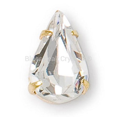 Preciosa Single Stone Setting Pear in Gold-Preciosa Metal Trimmings-Bluestreak Crystals