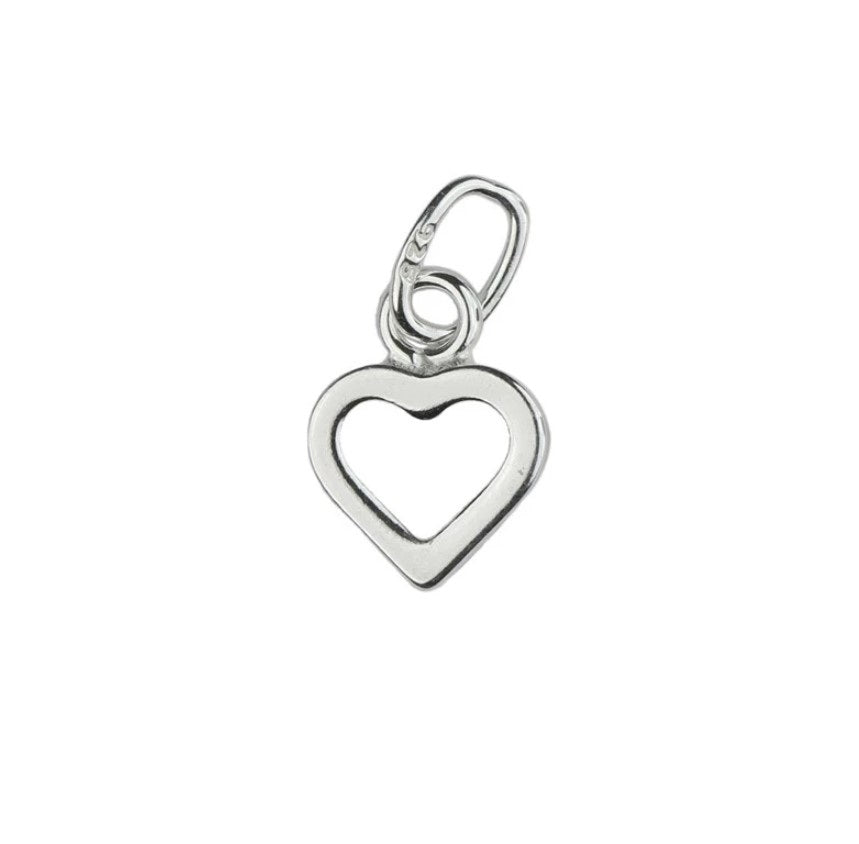 Sterling Silver (925) Open Heart Charm