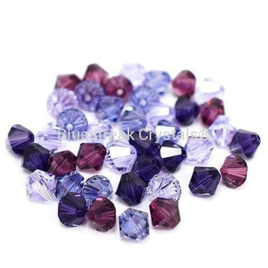 Serinity Crystal Beads Bicone Mix (5328) Purples-Serinity Beads-4mm - Pack of 40-Bluestreak Crystals