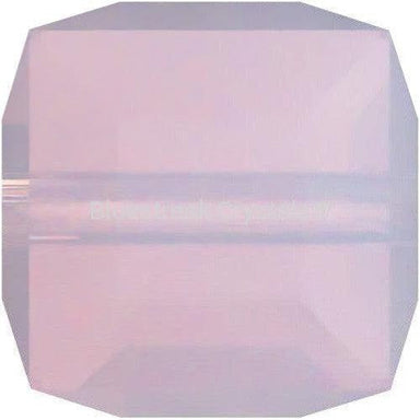 Serinity Crystal Beads Cube (5601) Rose Water Opal-Serinity Beads-4mm - Pack of 5-Bluestreak Crystals