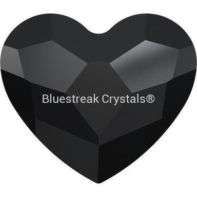 Serinity Hotfix Flat Back Crystals Heart (2808) Jet-Serinity Hotfix Flatback Crystals-3.6mm - Pack of 10-Bluestreak Crystals