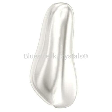 Serinity Pearls Baroque Elongated (5844) Crystal White-Serinity Pearls-10mm - Pack of 6-Bluestreak Crystals