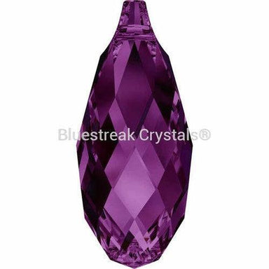 Serinity Pendants Briolette (6010) Amethyst-Serinity Pendants-11mm - Pack of 1-Bluestreak Crystals