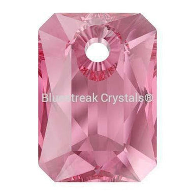 Serinity Pendants Emerald Cut (6435) Rose-Serinity Pendants-9mm - Pack of 4-Bluestreak Crystals