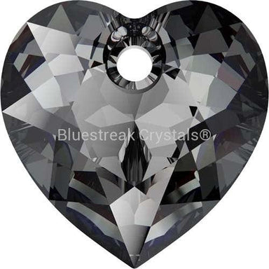 Serinity Pendants Heart Cut (6432) Crystal Silver Night-Serinity Pendants-8mm - Pack of 4-Bluestreak Crystals