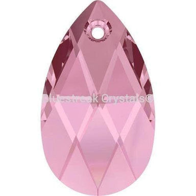 Serinity Pendants Peardrop (6106) Light Rose-Serinity Pendants-16mm - Pack of 2-Bluestreak Crystals