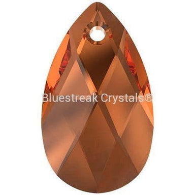 Serinity Pendants Peardrop (6106) Smoked Amber-Serinity Pendants-16mm - Pack of 2-Bluestreak Crystals