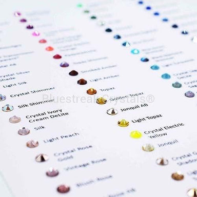 Serinity Rhinestones Colour Chart-Serinity Crystal Charts-Bluestreak Crystals