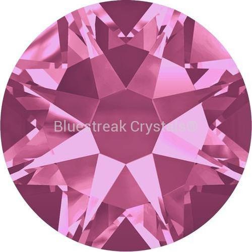Light Pink Glass FlatBack Rhinestones Silver Back