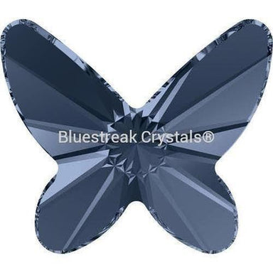 Serinity Rhinestones Non Hotfix Butterfly (2854) Denim Blue-Serinity Flatback Rhinestones Crystals (Non Hotfix)-8mm - Pack of 4-Bluestreak Crystals