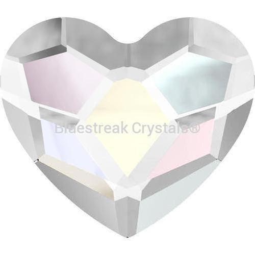 13mm Clear Flat Back Glass Heart