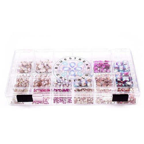 Rhinestone Storage  Crystalline Crystal Containers with Storage Case