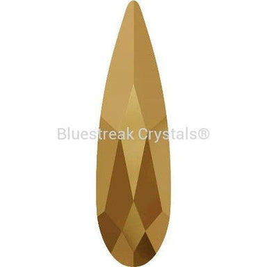 Serinity Rhinestones Non Hotfix Raindrop (2304) Crystal Aurum-Serinity Flatback Rhinestones Crystals (Non Hotfix)-6x1.7mm - Pack of 6-Bluestreak Crystals