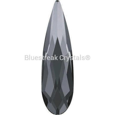 Serinity Rhinestones Non Hotfix Raindrop (2304) Crystal Silver Night UNFOILED-Serinity Flatback Rhinestones Crystals (Non Hotfix)-6x1.7mm - Pack of 6-Bluestreak Crystals