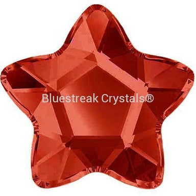 Serinity Rhinestones Non Hotfix Star Flower (2754) Scarlet-Serinity Flatback Rhinestones Crystals (Non Hotfix)-4mm - Pack of 10-Bluestreak Crystals