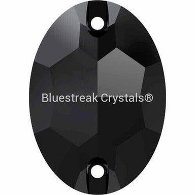 Serinity Sew On Crystals Oval (3210) Jet UNFOILED-Serinity Sew On Crystals-10x7mm - Pack of 4-Bluestreak Crystals