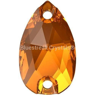 Serinity Sew On Crystals Peardrop (3230) Light Amber-Serinity Sew On Crystals-12x7mm - Pack of 2-Bluestreak Crystals