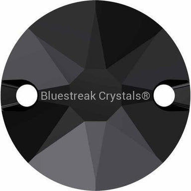 Serinity Sew On Crystals Round (3288) Jet UNFOILED-Serinity Sew On Crystals-8mm - Pack of 6-Bluestreak Crystals