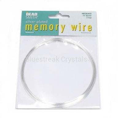 Silver Plated Memory Wire for Necklaces-Threads-Bluestreak Crystals