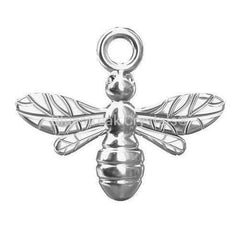 Antique Silver Bee Charms / Pendants (pack of 12)