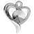 Sterling Silver (925) Heart Rivoli Pendant Setting SS29-Findings For Jewellery-15mm - Pack of 1-Bluestreak Crystals