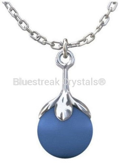 Sterling Silver (925) Leaf Bail for Half Drilled Pearls & Beads 10mm-Findings For Jewellery-13mm - Pack of 1-Bluestreak Crystals