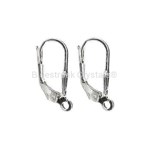 13x10mm Sterling Silver LEVERBACK Earrings w/ Open Ring