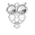 Sterling Silver (925) Owl Pendant Setting For Rivoli Chatons SS29-Findings For Jewellery-21mm - Pack of 1-Bluestreak Crystals