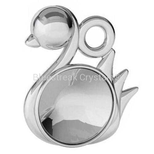 Sterling Silver (925) Swan Pendant Setting For Rivoli Chatons SS29-Findings For Jewellery-11mm - Pack of 1-Bluestreak Crystals