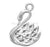 Sterling Silver (925) Swan Pendant Setting for Chatons PP4-Findings For Jewellery-29mm - Pack of 1-Bluestreak Crystals