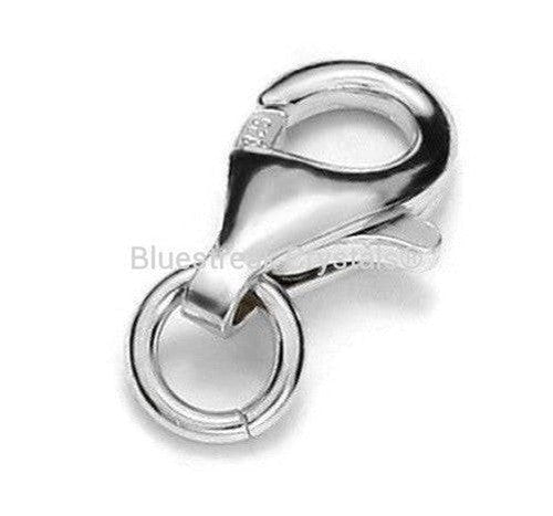 Sterling Silver (925) Trigger Clasp with Jump Ring-Findings For Jewellery-11mm - Pack of 1-Bluestreak Crystals