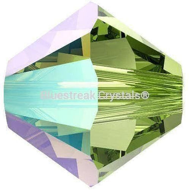 Swarovski Crystal Beads Bicone (5328) Peridot Shimmer-Swarovski Crystal Beads-3mm - Pack of 25-Bluestreak Crystals