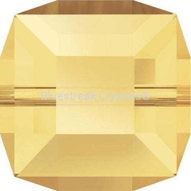 Swarovski Crystal Beads Cube (5601) Crystal Metallic Sunshine-Swarovski Crystal Beads-4mm - Pack of 5-Bluestreak Crystals