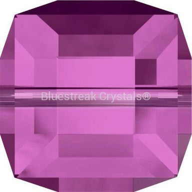 Swarovski Crystal Beads Cube (5601) Fuchsia-Swarovski Crystal Beads-6mm - Pack of 5-Bluestreak Crystals