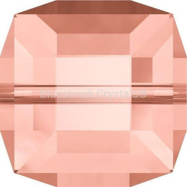 Swarovski Crystal Beads Cube (5601) Rose Peach-Swarovski Crystal Beads-4mm - Pack of 5-Bluestreak Crystals