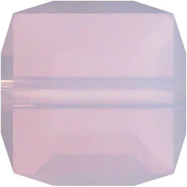 Swarovski Crystal Beads Cube (5601) Rose Water Opal-Swarovski Crystal Beads-4mm - Pack of 5-Bluestreak Crystals