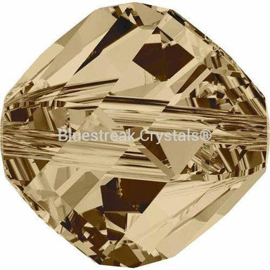 Swarovski Crystal Beads Helix (5020) Crystal Golden Shadow-Swarovski Crystal Beads-6mm - Pack of 4-Bluestreak Crystals