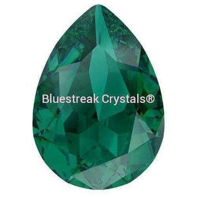 Swarovski Fancy Stones Pear (4320) Emerald Ignite UNFOILED-Swarovski Fancy Stones-8x6mm - Pack of 180 (Wholesale)-Bluestreak Crystals