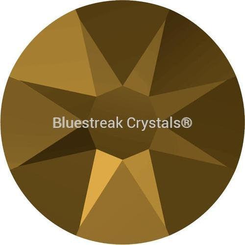 Swarovski Flat Back Crystals Rhinestones Non Hotfix (2000, 2058 & 2088) Crystal Dorado-Swarovski Flatback Rhinestones Crystals (Non Hotfix)-SS34 (7.2mm) - Pack of 15-Bluestreak Crystals