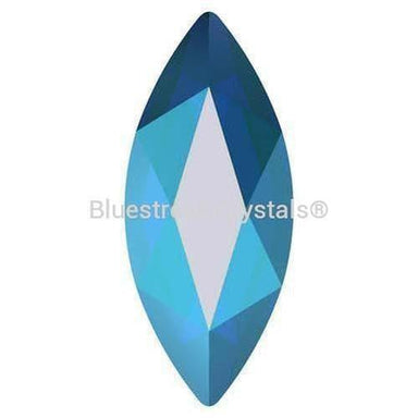 Swarovski Flat Back Crystals Rhinestones Non Hotfix Marquise (2201) Cobalt Shimmer-Swarovski Flatback Rhinestones Crystals (Non Hotfix)-14x6mm - Pack of 4-Bluestreak Crystals