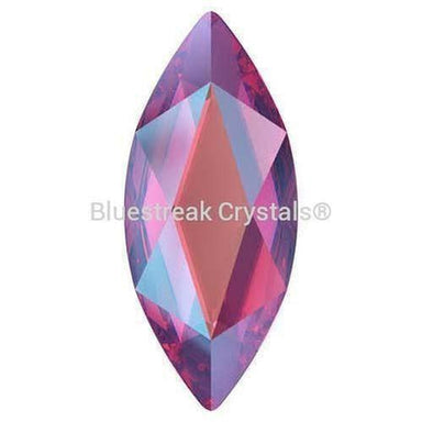 Swarovski Flat Back Crystals Rhinestones Non Hotfix Marquise (2201) Fuchsia Shimmer-Swarovski Flatback Rhinestones Crystals (Non Hotfix)-14x6mm - Pack of 4-Bluestreak Crystals