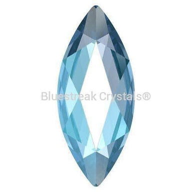 Swarovski Flat Back Crystals Rhinestones Non Hotfix Marquise (2201) Light Sapphire Shimmer-Swarovski Flatback Rhinestones Crystals (Non Hotfix)-14x6mm - Pack of 4-Bluestreak Crystals