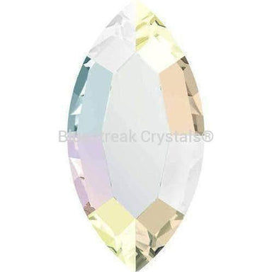 Swarovski Flat Back Crystals Rhinestones Non Hotfix Navette (2200) Crystal AB-Swarovski Flatback Rhinestones Crystals (Non Hotfix)-4x2mm - Pack of 12-Bluestreak Crystals