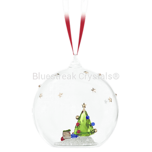 Swarovski Holiday Cheers Tree and Gifts Ball Ornament-Swarovski Home Decor-Bluestreak Crystals