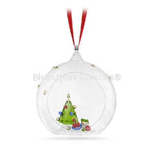 Swarovski Holiday Cheers Tree and Gifts Ball Ornament-Swarovski Home Decor-Bluestreak Crystals