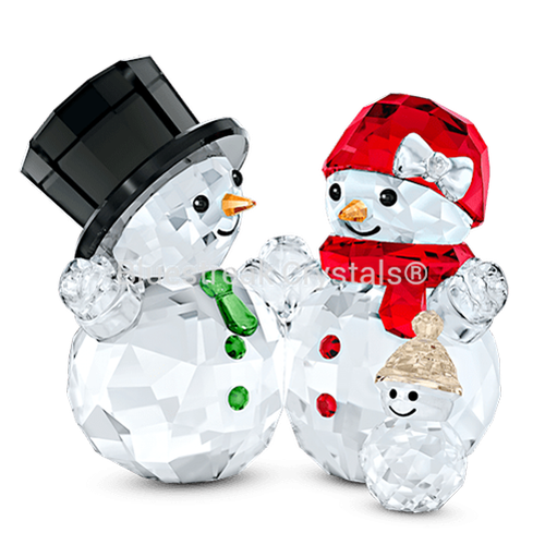 Swarovski Joyful Snowman Family-Swarovski Figurines-Bluestreak Crystals